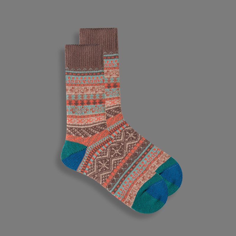 2022 autumn and winter new socks male A Mei Khaki American retro red-wing thick combed cotton boneless stockings - Image 8