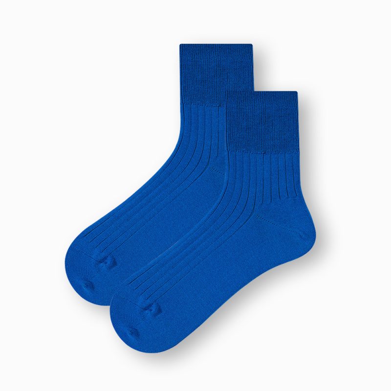 ECHENON solid color socks men's thin Four Seasons boneless 60 double mercerized cotton men's business casual socks - Image 9