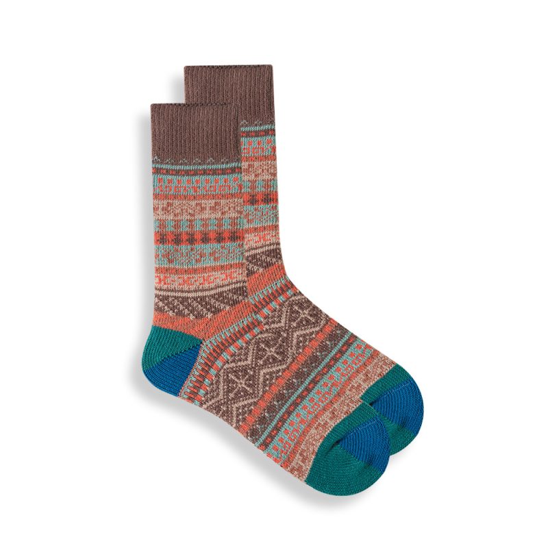 Socks Men's Autumn and Winter Trendy Brand Ami Khaji American Red Ji Tooling Vintage Ethnic Style Winter Thickened Thick Line Stockings - Image 24