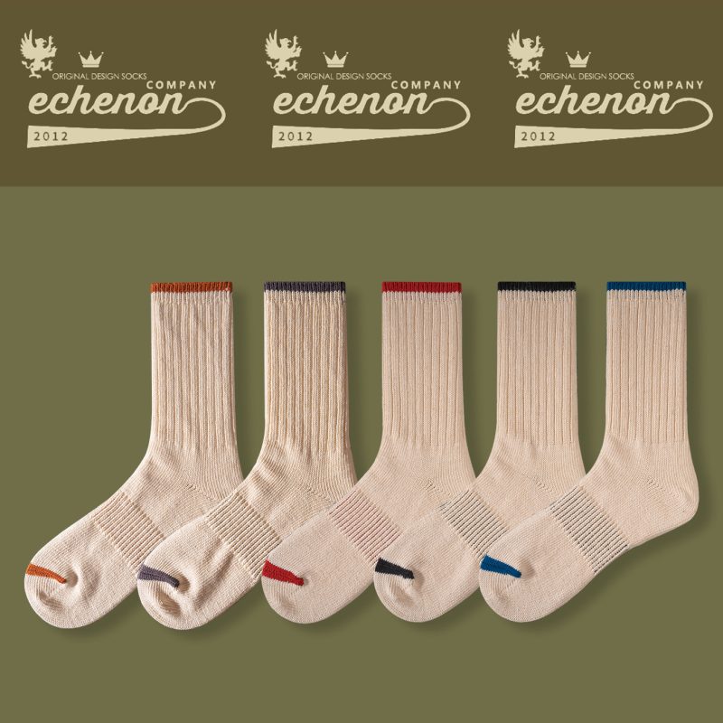 Autumn and Winter Japanese heavy industry 80g + thick combed cotton men's and women's socks fashion brand retro combed cotton sports mid-calf length socks - Image 2