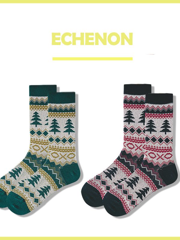 Spot socks men's spring and summer new fashion brand men's long tube double needle double Channel personality cotton socks Amazon sock