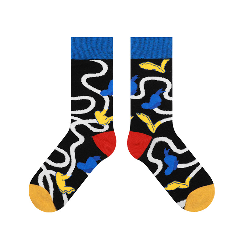 Duck & Boss Kids Socks: 2025 Autumn Winter Combed Cotton Illustration - Image 7