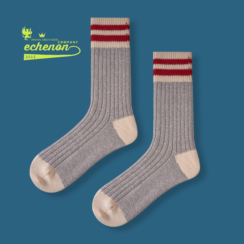 Autumn and Winter Japanese heavy industry 80g + thick combed cotton men's and women's socks fashion brand retro combed cotton sports mid-calf length socks - Image 8