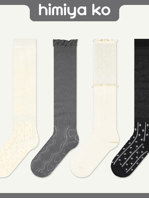 Women's sweet JK calf socks summer ultra-thin bubble lace socks women street trend socks Lolita pile socks