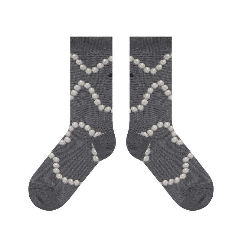 Himiya ko French Romantic Cute Little Flower Socks Women's Summer Thin Crystal Socks ins Cyber Celebrity Design Fashionable Socks - Image 7