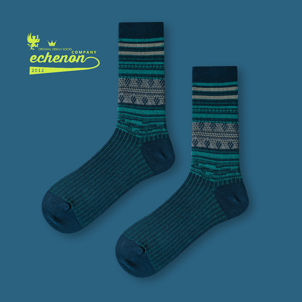 Vintage Ethnic Cityboy Socks: Men's Cotton Mid-Calf Autumn Winter - Image 8