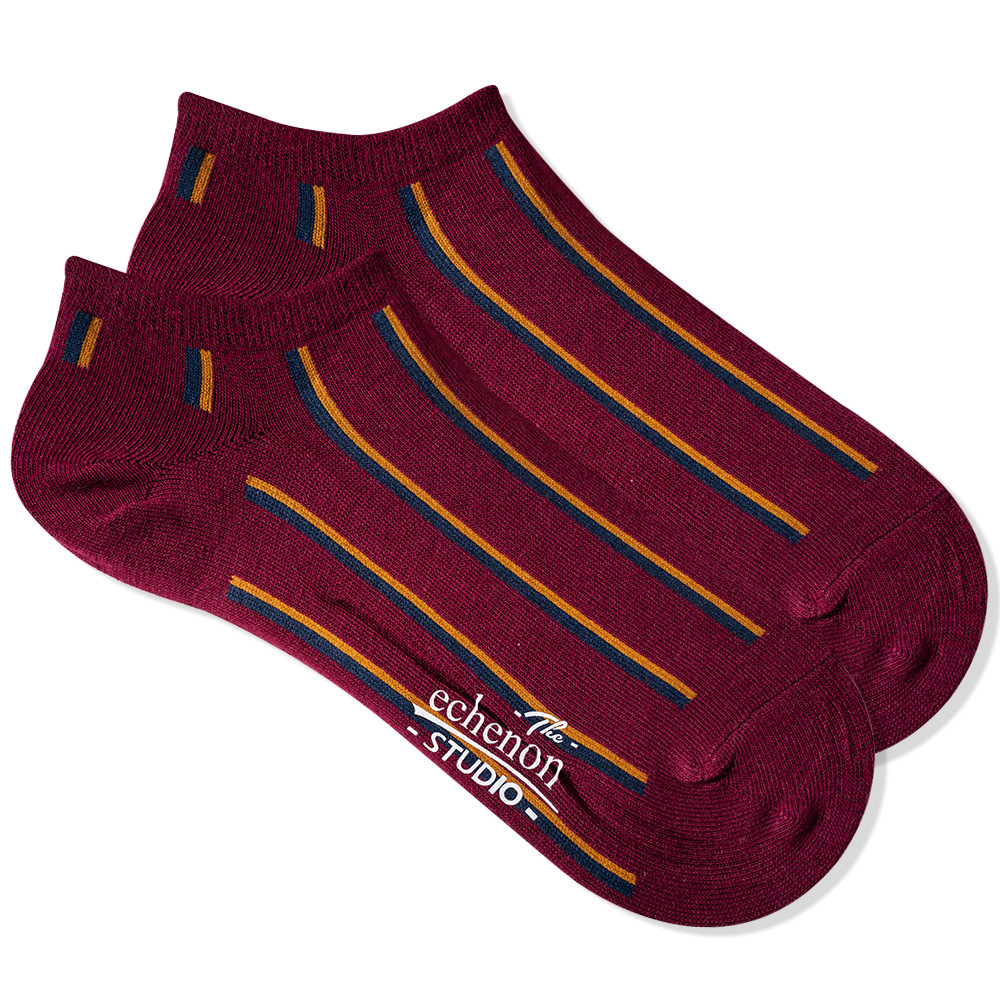 Retro Ethnic Striped Socks: Spring Summer Cotton Boat Socks for Men & Women - Image 9
