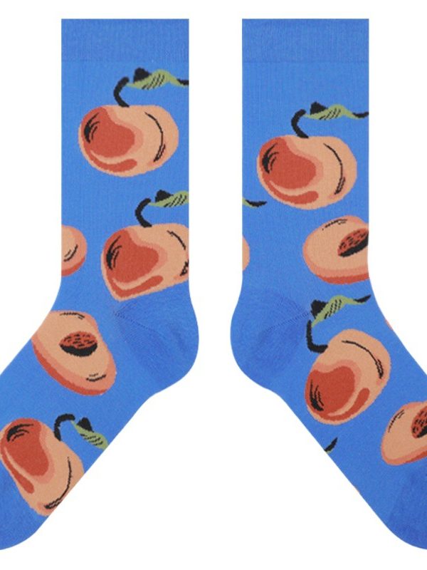 2025 autumn new tube socks female devil fruit series fruit Japanese casual lovers socks combed cotton spot