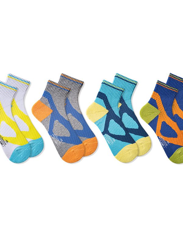 Japanese new style socks  cotton thread sports socks ladies running socks half Terry thickened micro horse compression socks