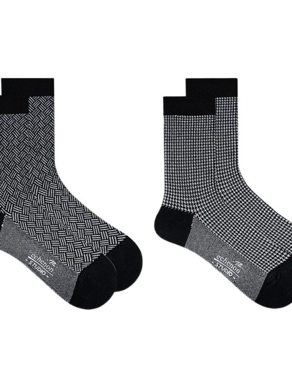 High quality ECHENON spring and summer socks men's boneless 176 double needle double-way mercerized cotton mid-calf gentleman business socks