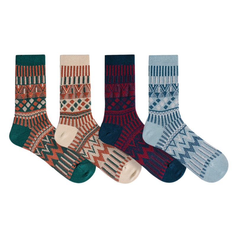 2024 Korean Retro Kids Socks: Combed Cotton Autumn Winter Comfort