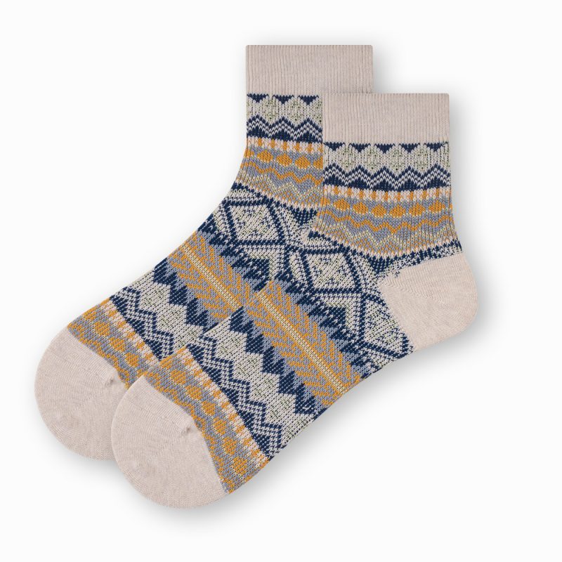 ECHENON spring and summer new socks men's boneless combed cotton retro ethnic style two-way socks trendy sports socks - Image 10
