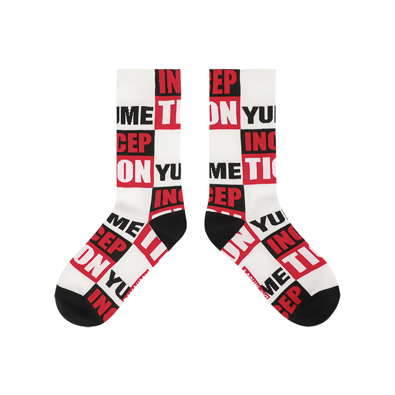 Dream Theft Socks: 2025 Spring/Summer Black Combed Cotton Tube Socks - Image 9