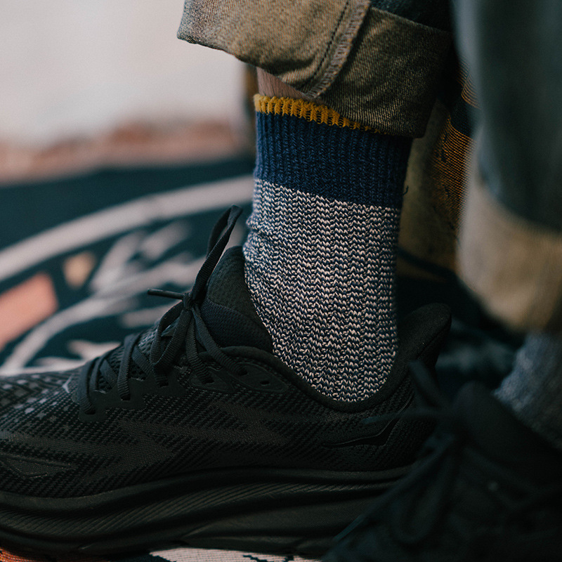 Men's Thick Knit Socks: Retro National Wind Autumn Winter Cotton Socks - Image 2