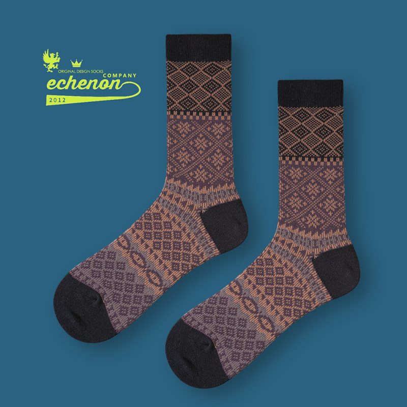 Autumn and winter new socks male combed cotton double needle double boneless American A Mei Khaki retro lovers - Image 7