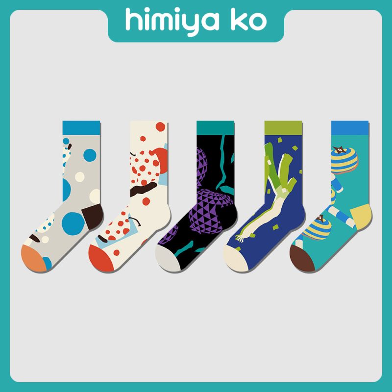 himiya ko socks women winter tube socks new cherry cute socks wholesale original dopamine fashion