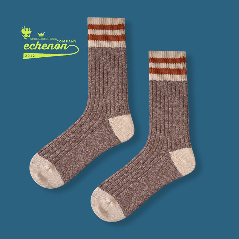 Autumn and Winter Japanese heavy industry 80g + thick combed cotton men's and women's socks fashion brand retro combed cotton sports mid-calf length socks - Image 7