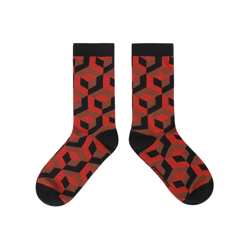 Dream Theft Socks: 2025 Spring/Summer Black Combed Cotton Tube Socks - Image 6