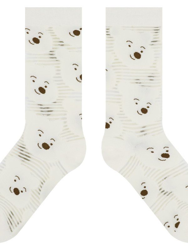 2025 Summer New Breathable Crystal Stockings Cute Animal Hollow Socks Summer Vigor All-match Glass Stockings