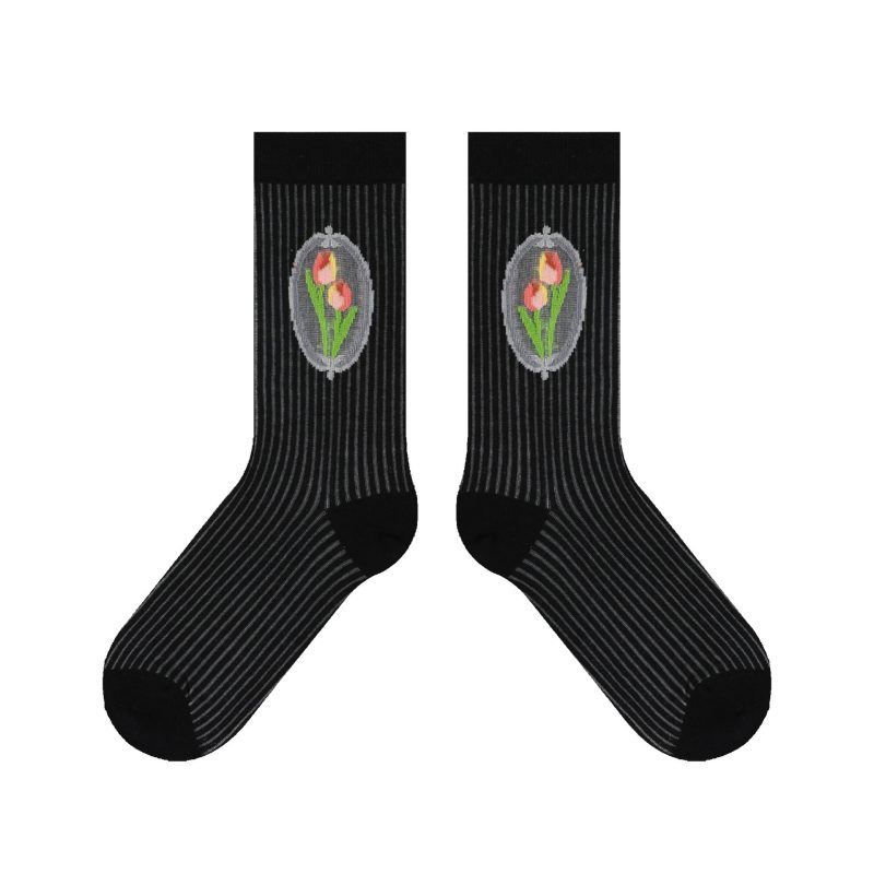 Himiya ko French Romantic Cute Little Flower Socks Women's Summer Thin Crystal Socks ins Cyber Celebrity Design Fashionable Socks - Image 10