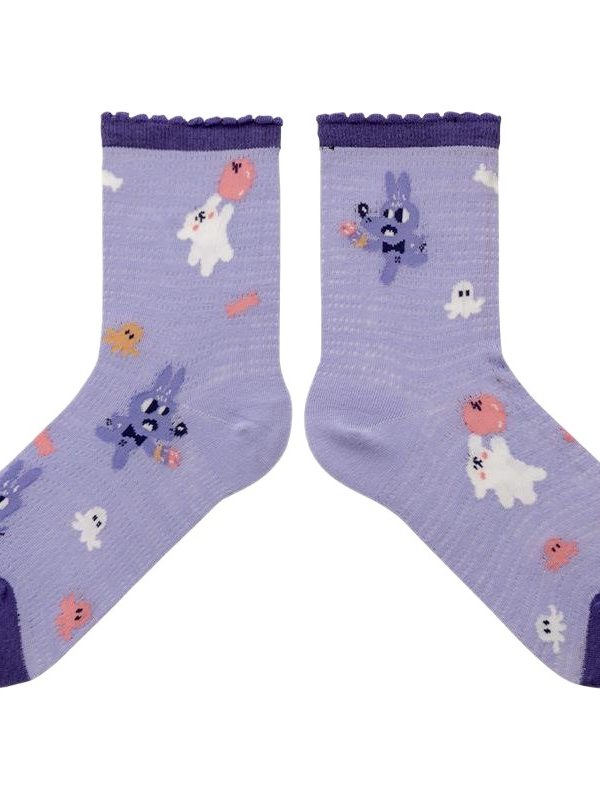 Summer animal company Original series thin short socks breathable cotton ladies cute color socks tube socks