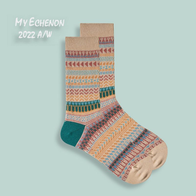 ECHENON Autumn and Winter Japanese Socks Men's Combed Cotton Boneless Trendy Retro Ethnic Style Double-Way Sports Mid-Length Socks - Image 7