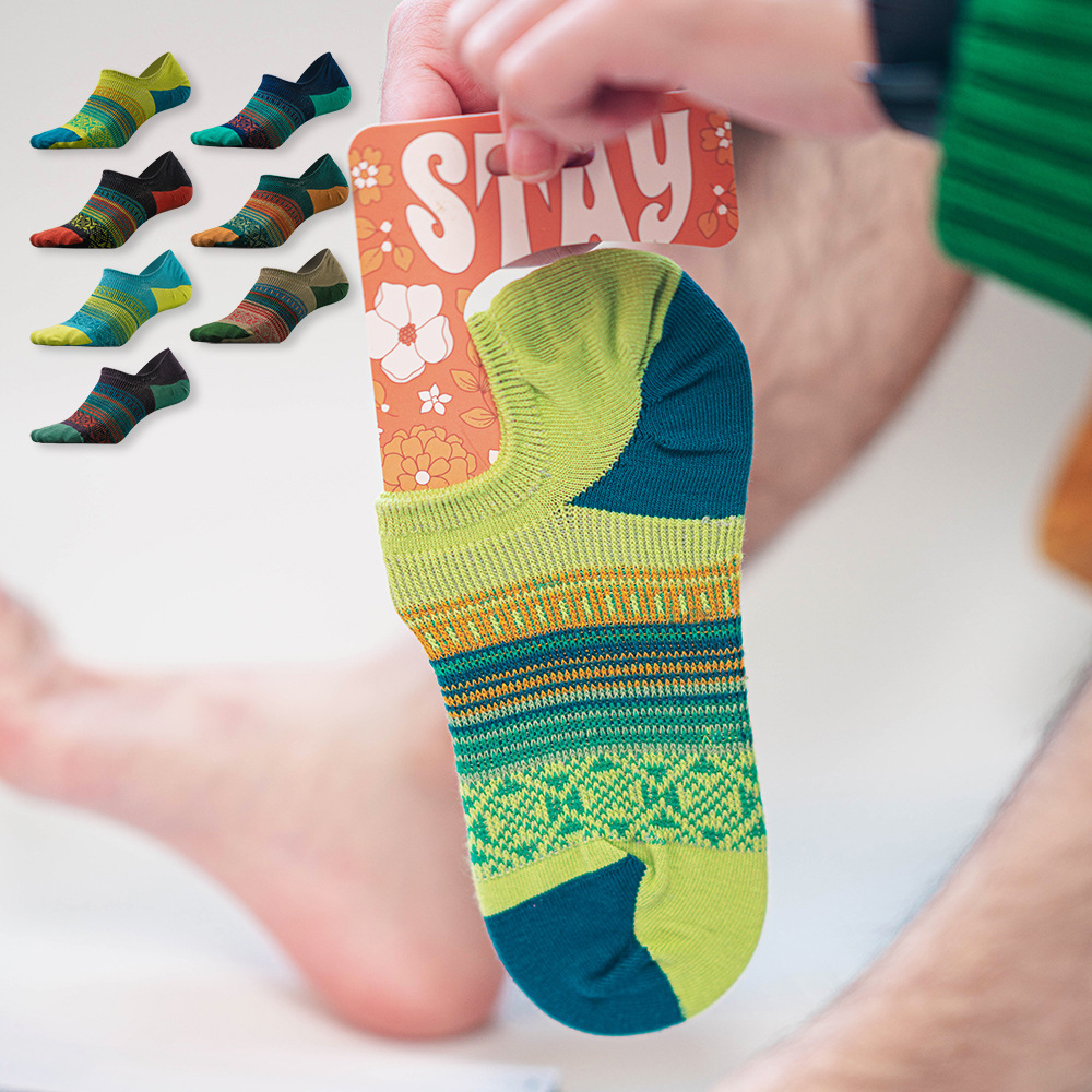 ECHENON Combed Cotton Socks: Women's & Men's Vintage Fashion Boat Socks