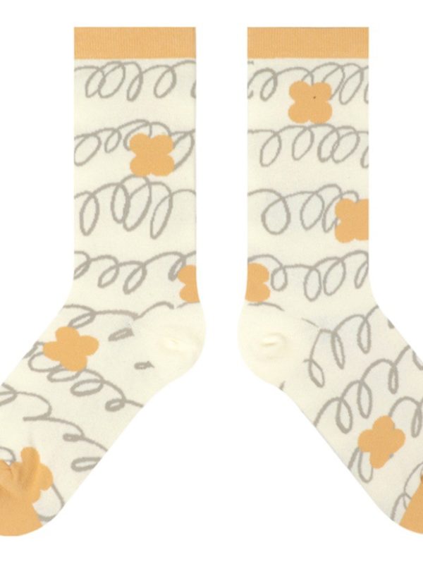 himiya ko flower limited series, original tube socks children's tide socks combed cotton spot 3 colors