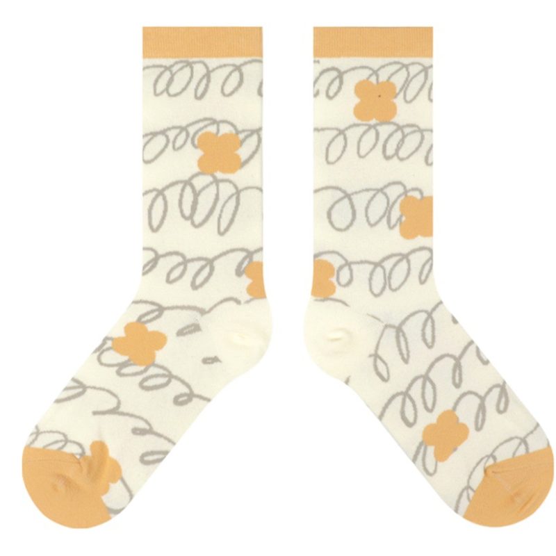 himiya ko flower limited series, original tube socks children's tide socks combed cotton spot 3 colors