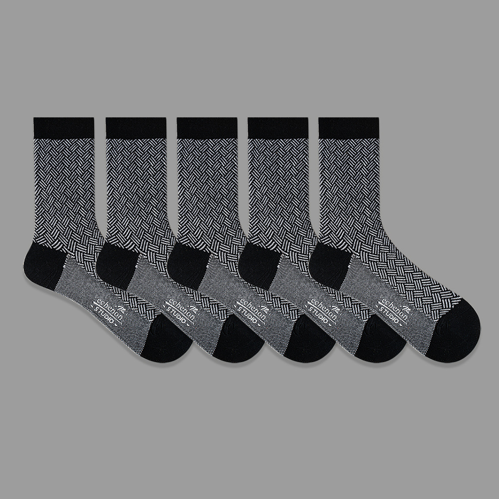 ECENON Men's Mercerized Cotton Business Socks - Premium Mid-Calf Dress Socks - Image 2