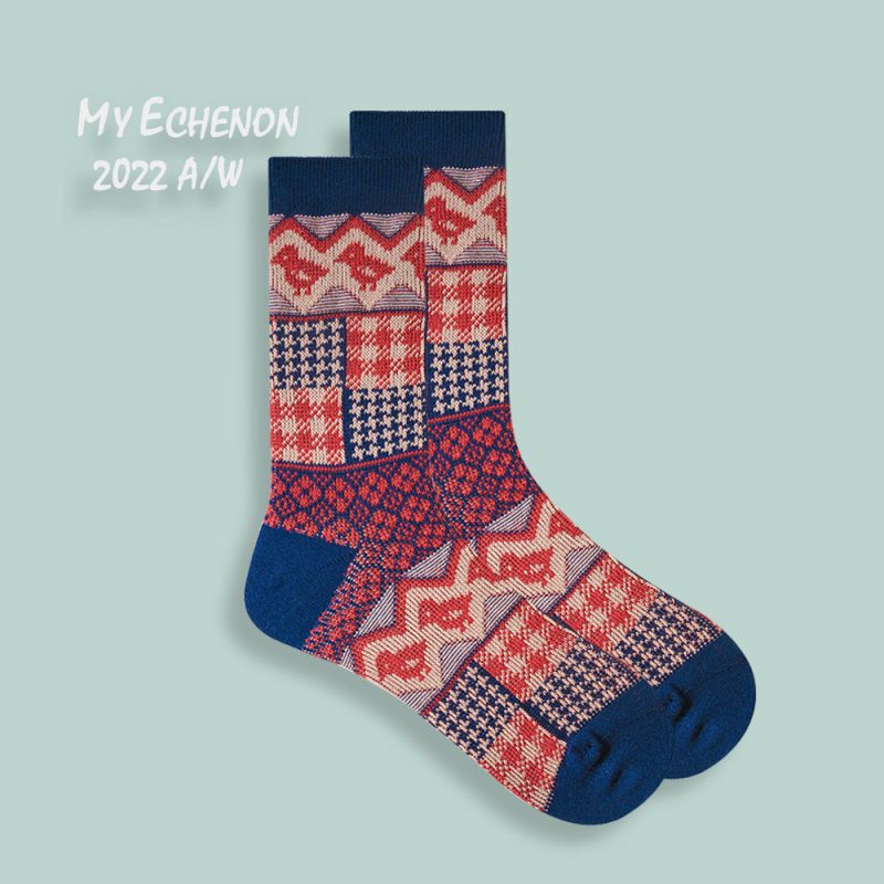 Autumn and Winter Socks Men's Ami Kaji American Style Retro Ethnic Style Trendy Couple's Combed Cotton Double-Way Women's Mid-Tube Socks - Image 32