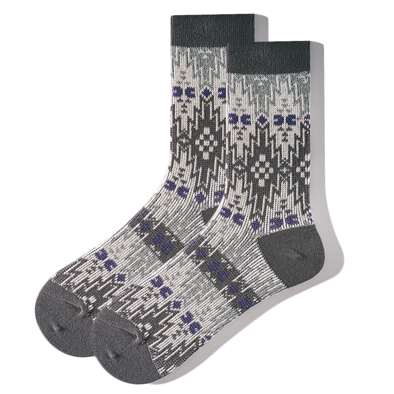 Men's Korean Cotton Socks: Fashion Long Tube Double Needle Autumn Winter - Image 6