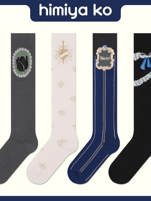 Spring and summer sweet style bow calf socks, brand trendy, Lolita socks, stockings, female students, pile socks