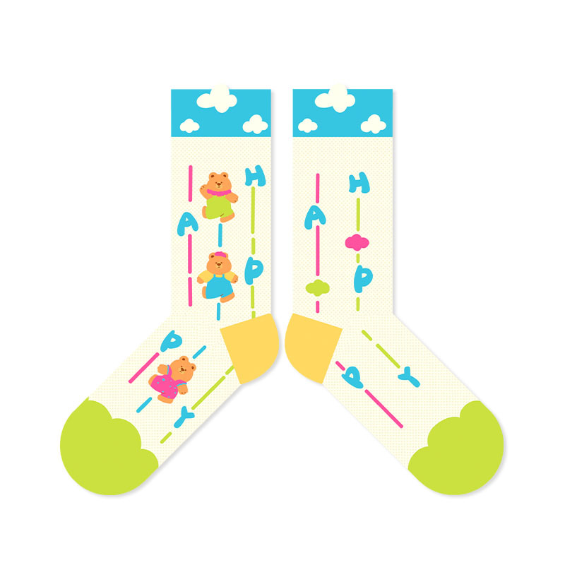 Cute Bear Silk Socks: Summer Breathable Dopamine Socks for Women - Image 11
