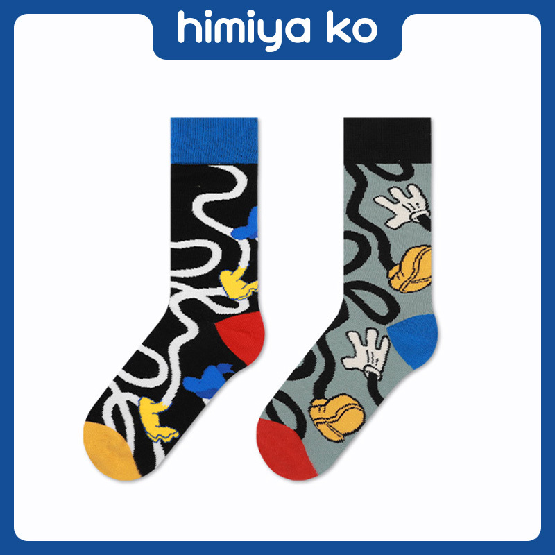 Duck & Boss Kids Socks: 2025 Autumn Winter Combed Cotton Illustration