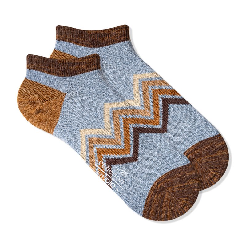 ECHENON Boat Socks Summer Thin Vintage Wavy Pattern Men's Short Socks Men's Trendy ins Distinctive Street European and American Socks - Image 5