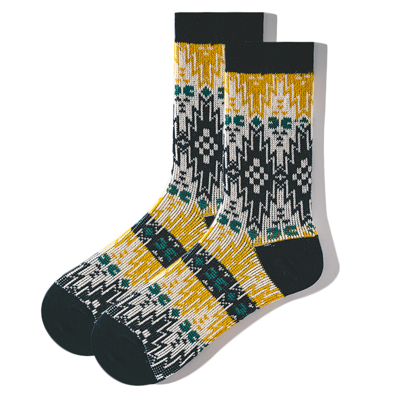 Men's Korean Cotton Socks: Fashion Long Tube Double Needle Autumn Winter - Image 7