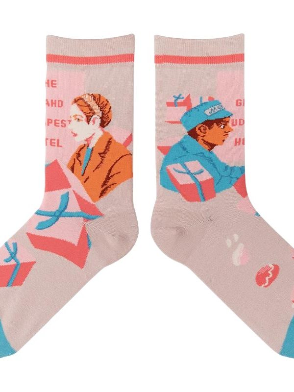 socks Spring Breathable sweat-absorbent ins style street tide socks in stock mid-calf cotton socks jacquard combed cotton socks