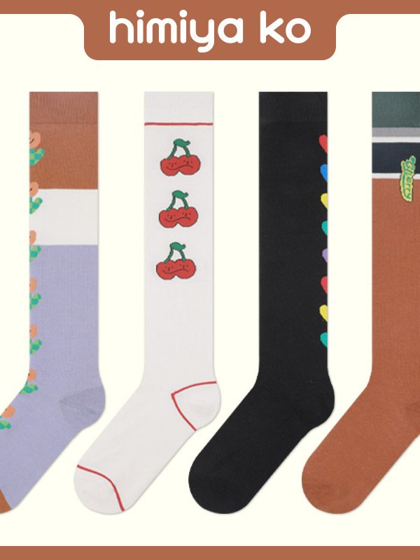 Original sweet printed socks for women, spring and summer new women's socks, calf socks, ins trendy, internet celebrity casual socks