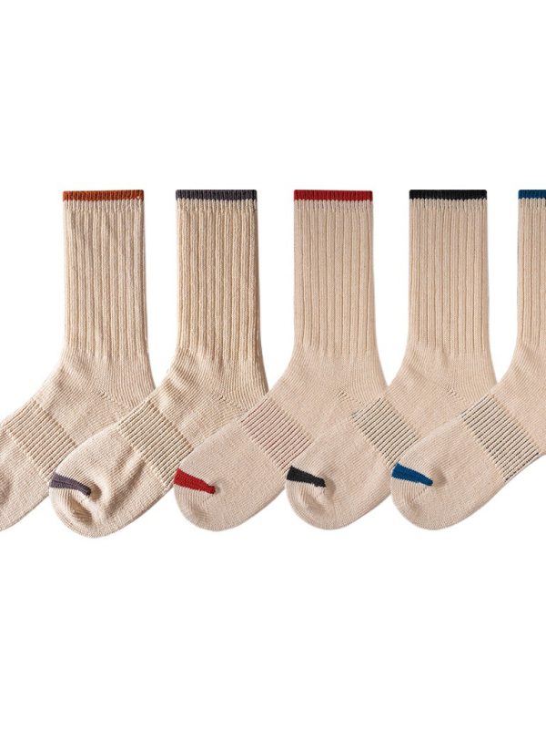 Autumn and Winter Japanese heavy industry 80g + thick combed cotton men's and women's socks fashion brand retro combed cotton sports mid-calf length socks