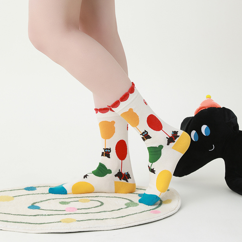Cute Cartoon Dog Socks: Spring 2025 Trendy Mid-Tube Fashion - Image 3
