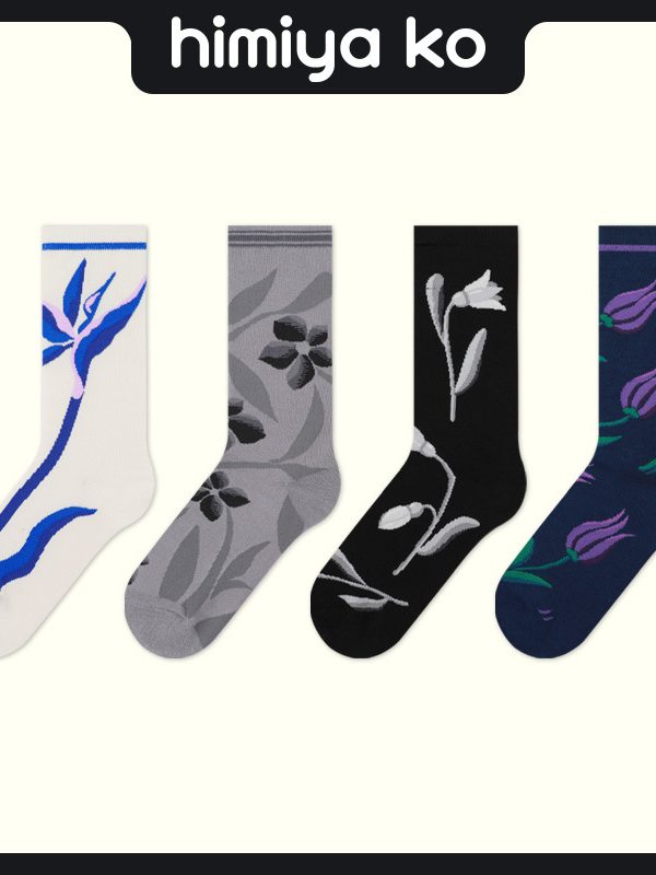 New Huayang story cotton socks women's original cartoon Japanese Street Fashion mid-calf length socks student socks wholesale