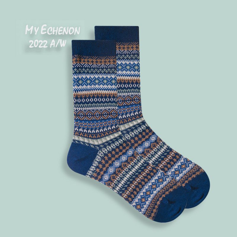 Autumn and Winter Socks Men's Ami Kaji American Style Retro Ethnic Style Trendy Couple's Combed Cotton Double-Way Women's Mid-Tube Socks - Image 9