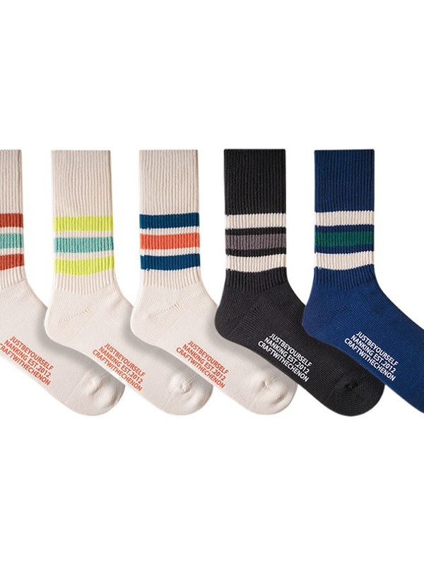 Ehenon2022 Autumn and Winter Socks Men's Combed Cotton Heavy Industry 70g Thickened Solid Color Draw Japanese Vintage Stockings