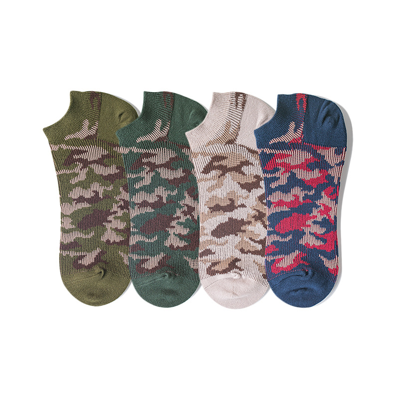 Men's Fashion Socks: National Style Camouflage Cotton Boat Socks - Image 6