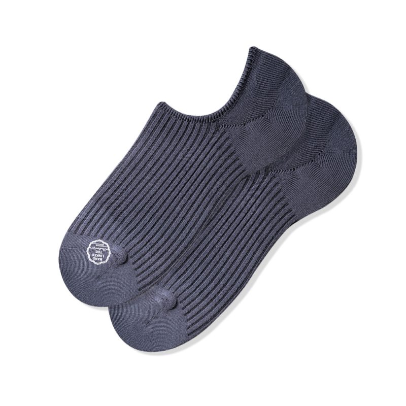 Spring and summer new socks men's 176 double needle boneless Japanese solid color simple boat Socks silicone socks - Image 6