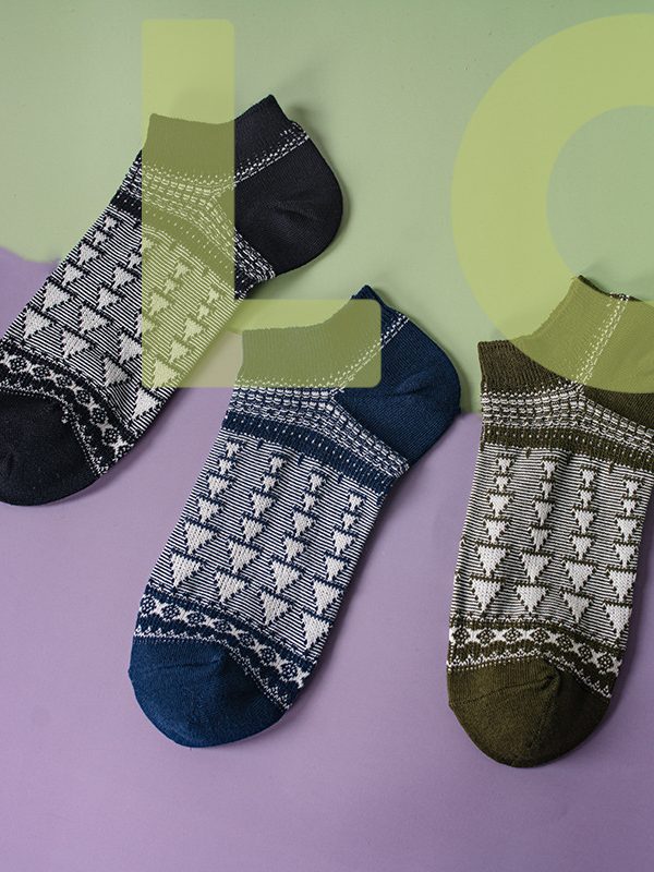 ECHENON high quality spring and summer socks men's double needle double road Japanese ins tide shallow mouth cotton men's socks