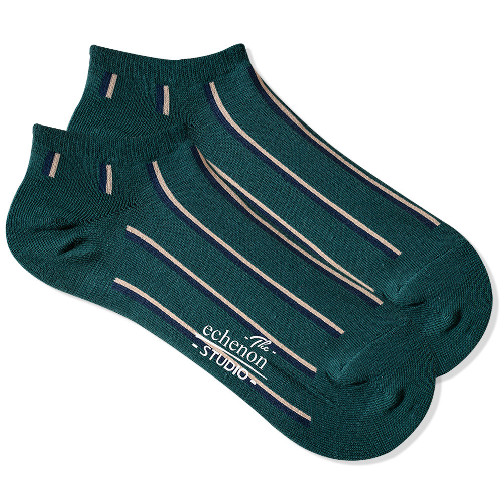 Retro Ethnic Striped Socks: Spring Summer Cotton Boat Socks for Men & Women - Image 8