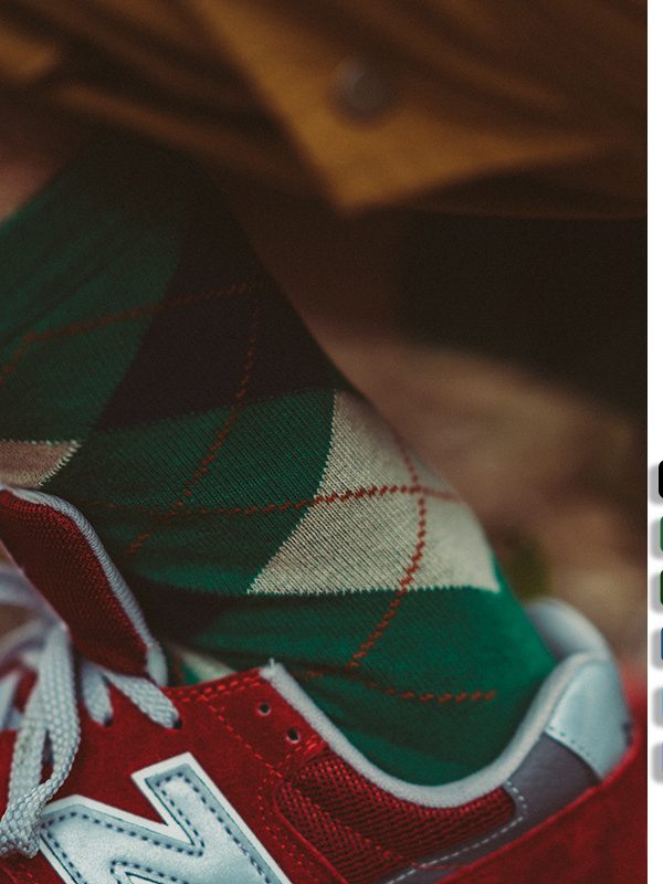 Cross-border autumn and winter New Diamond boneless socks men's British style Plaid men's socks cotton socks  manufacturers