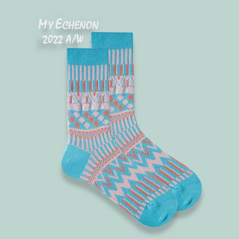 ECHENON Autumn and Winter Socks Men's Combed Cotton Boneless Double Needle Double Way Korean Vintage Couple Mid-tube Socks Women's Stockings - Image 9